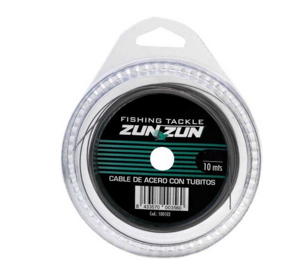 ZUNZUN - CABLE DE ACERO CON TUBITOS 10M 30LB