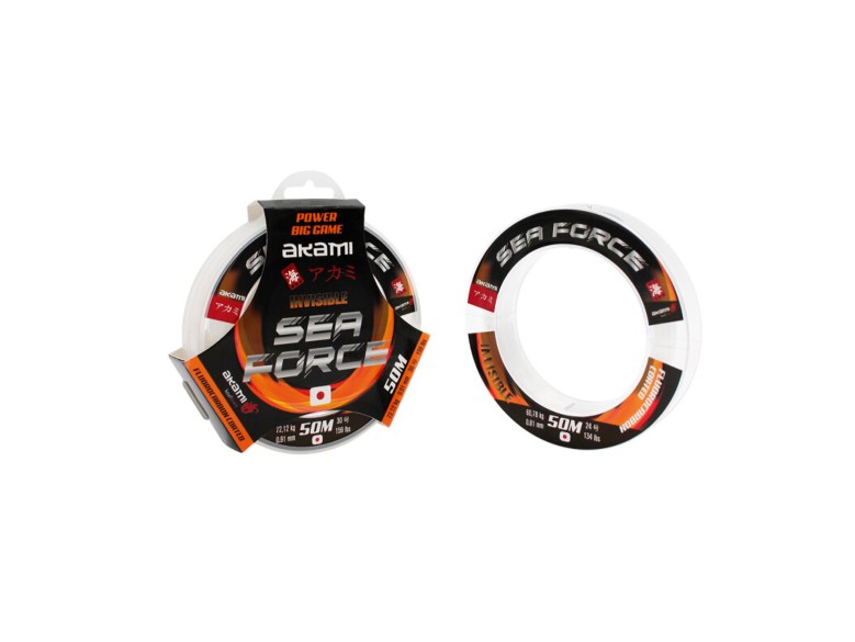 AKAMI POWER BIG GAME INVISIBLE FLUOROCARBON COATED 50m 0.74mm 118LB 53.53KG