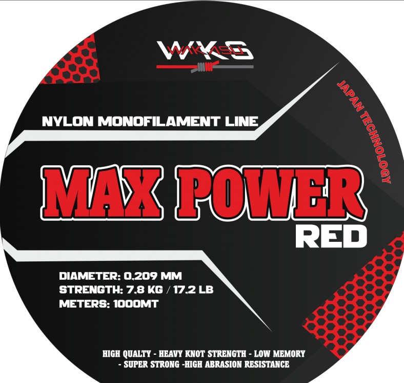TURKANA WAKASU MAX POWER RED 1000m 0.209mm 7.8KG