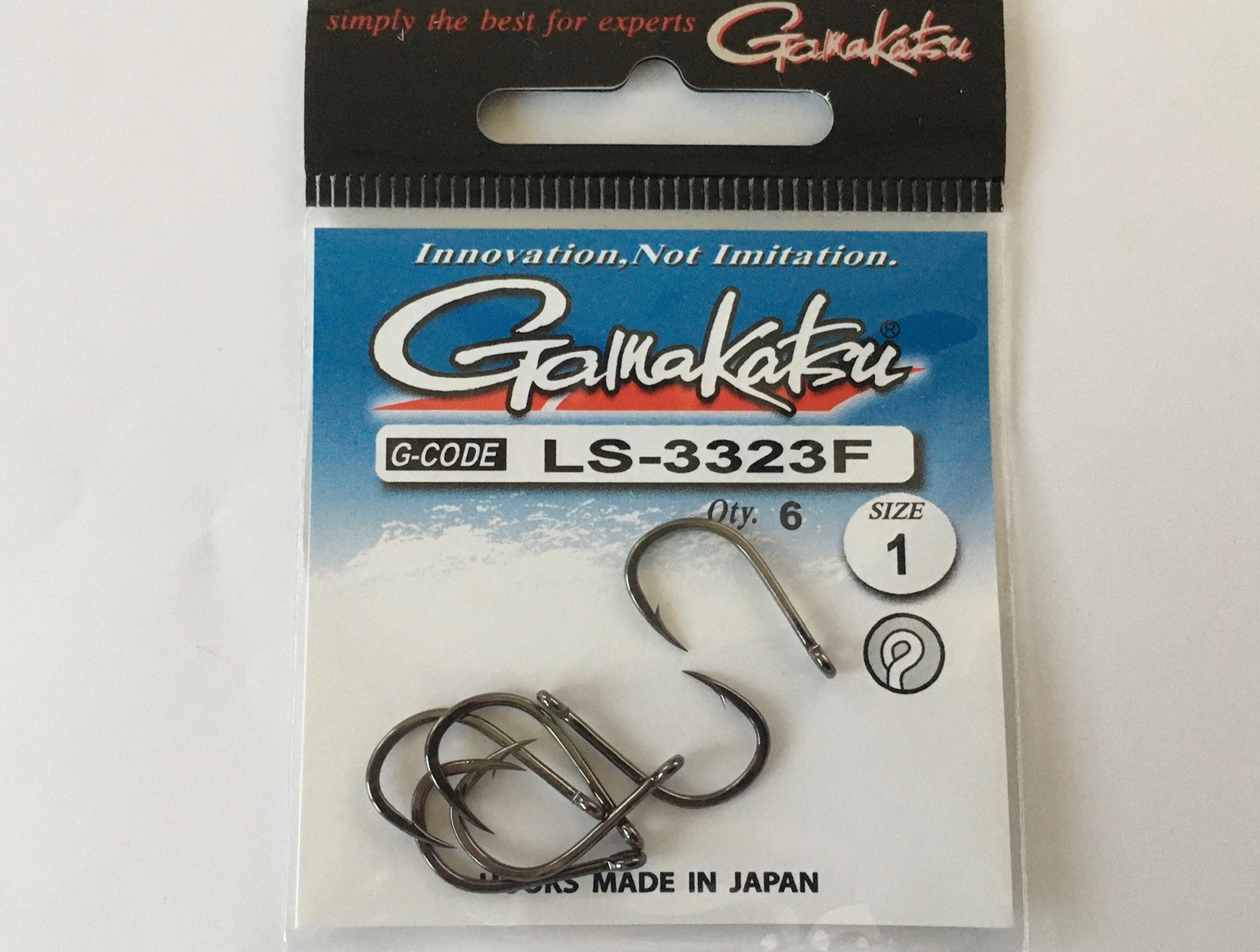 ANZUELO GAMAKATSU LS-3323F HOOKS BLACK Nº1 (6 unidades)