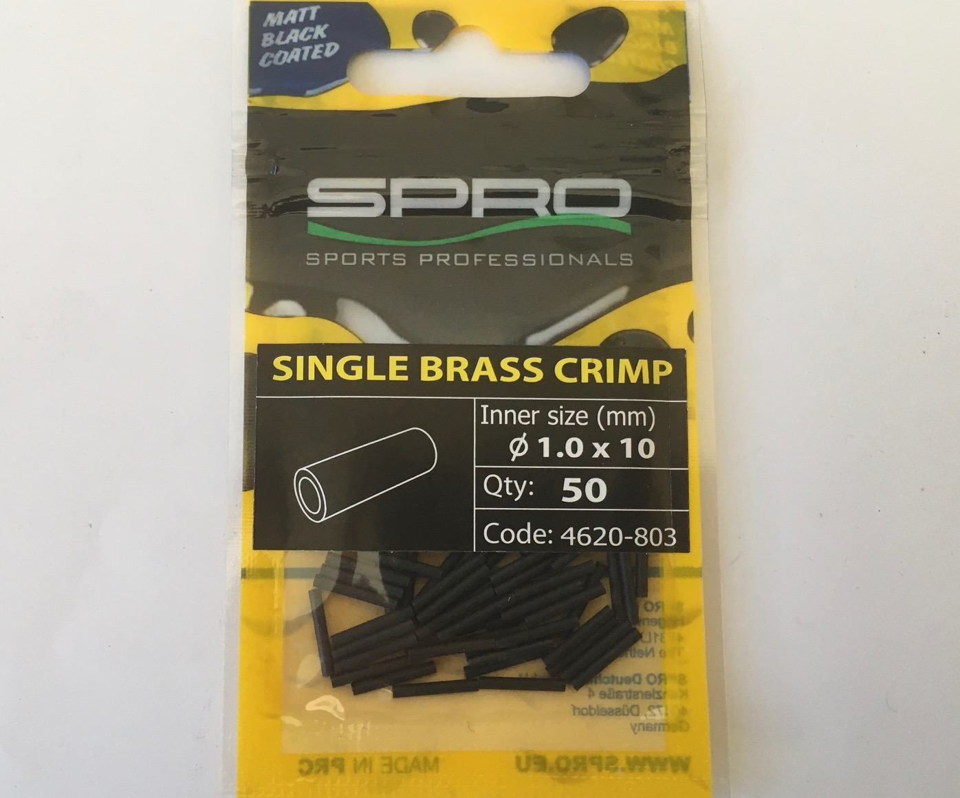 MATTE BLACK SINGLE BR CRIMP Nº 1.0XL10 (50 unidades)