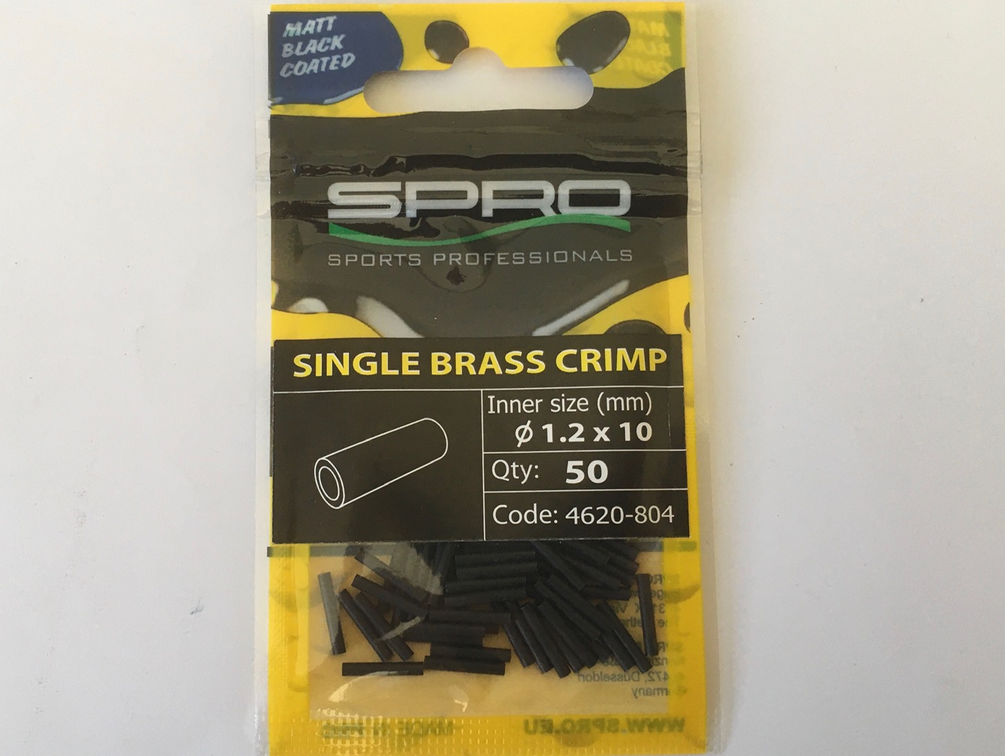 MATTE BLACK SINGLE BR CRIMP Nº 1.2XL10 (50 unidades)
