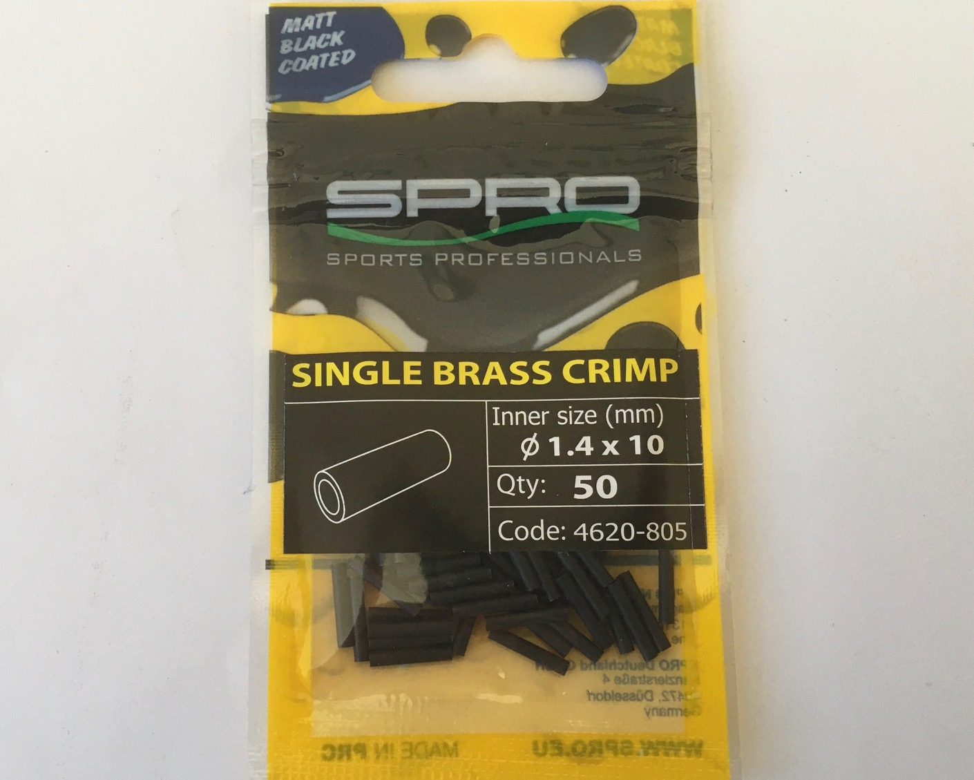 MATTE BLACK SINGLE BR CRIMP Nº 1.4XL10 (50 unidades)
