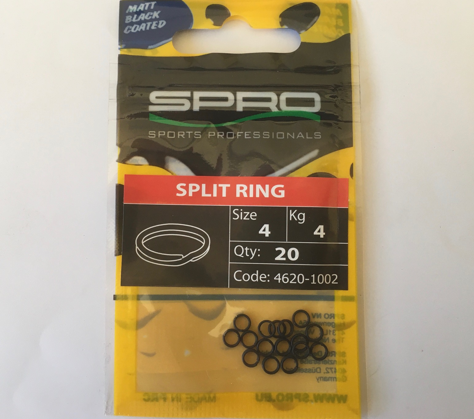MATTE BLACK SPLIT RING Nº4 (20 unidades)