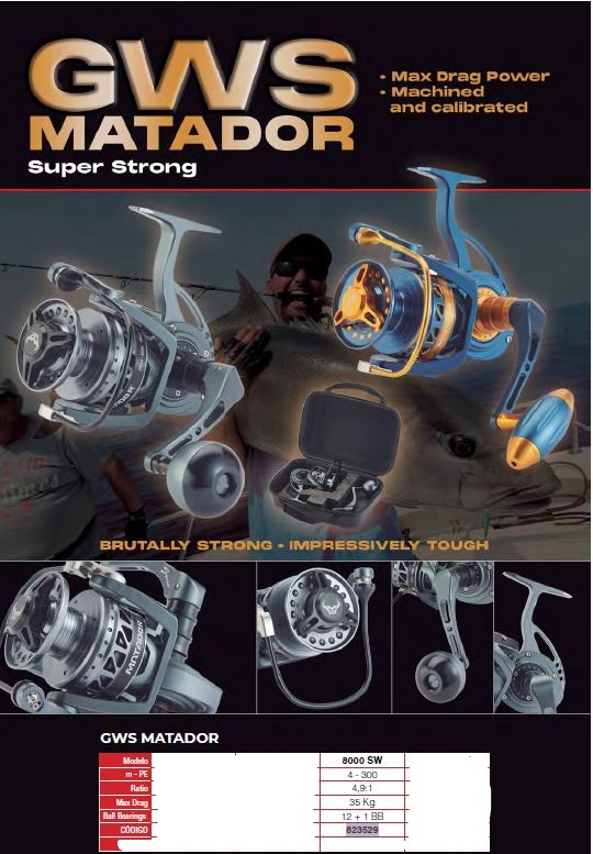 CARRETE XZOGA GWS MATADOR B8000SW