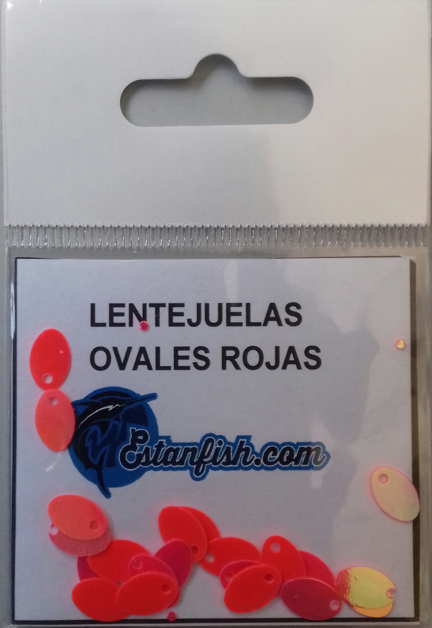 LENTEJUELAS OVALES COMPETICION ROJAS