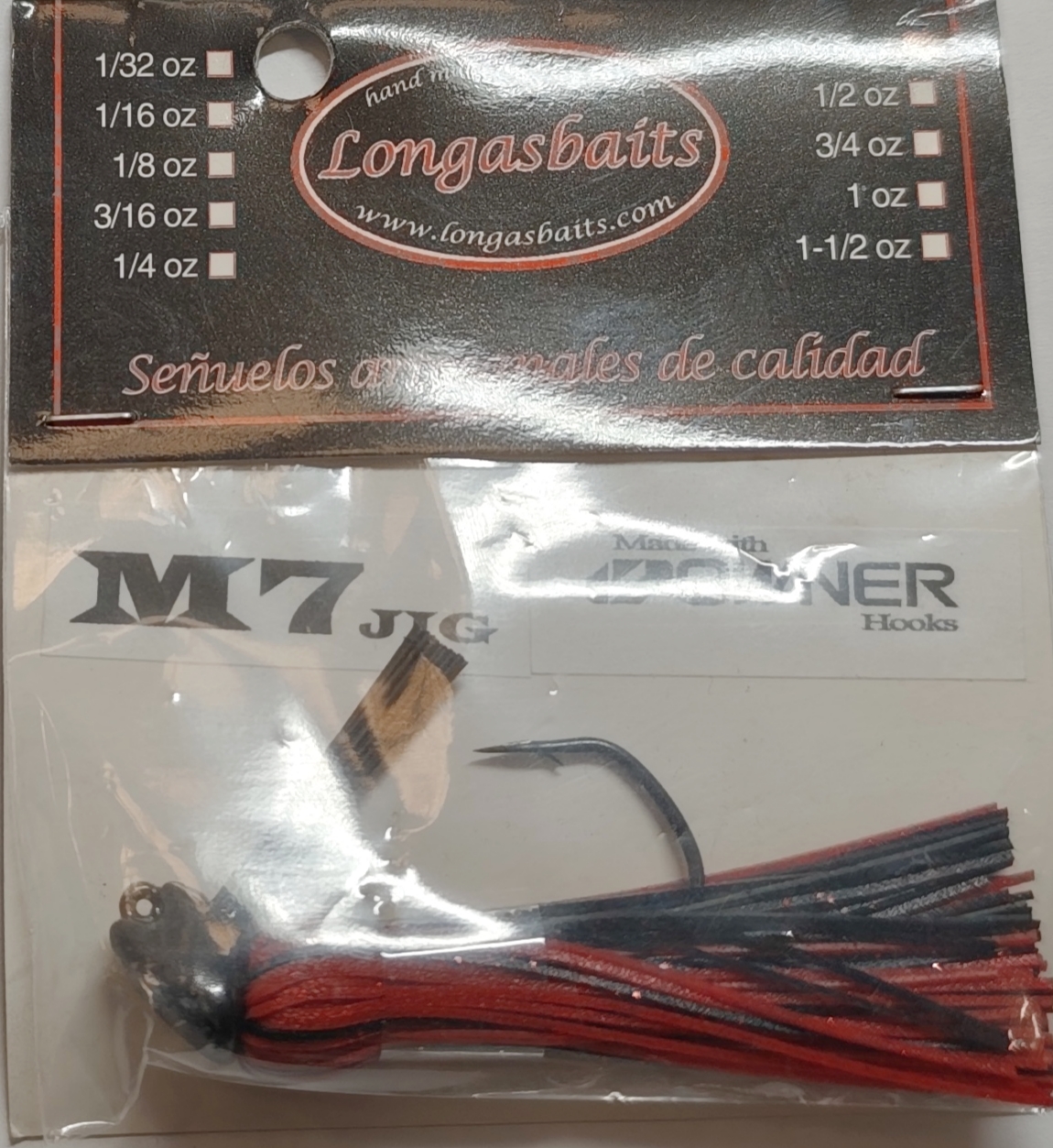 LONGASBAITS M7 JIG 3/8OZ BLACK RED