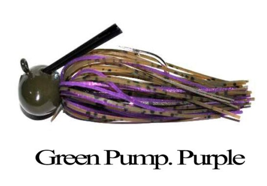 LONGASBAITS FOOTBALL JIG MINI 3/8OZ GREEN PUMP PURPLE