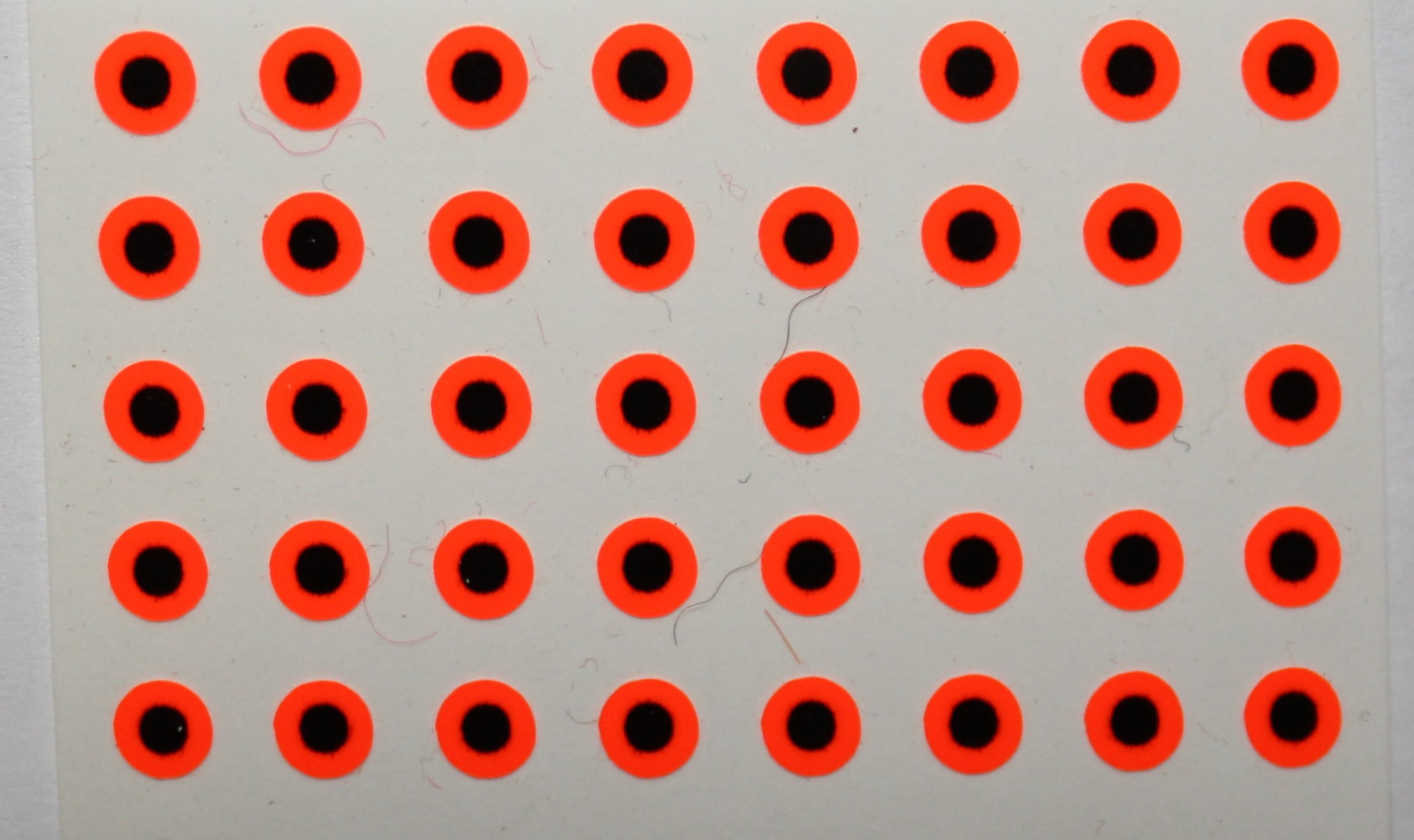 FLAT EYES FLUO ORANGE 3,5mm (40 unidades)