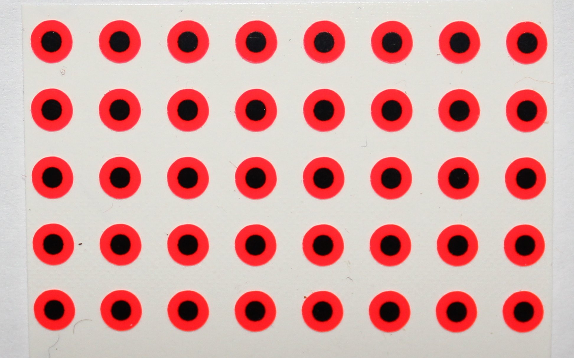 FLAT EYES FLUO RED 3,5mm (40 unidades)
