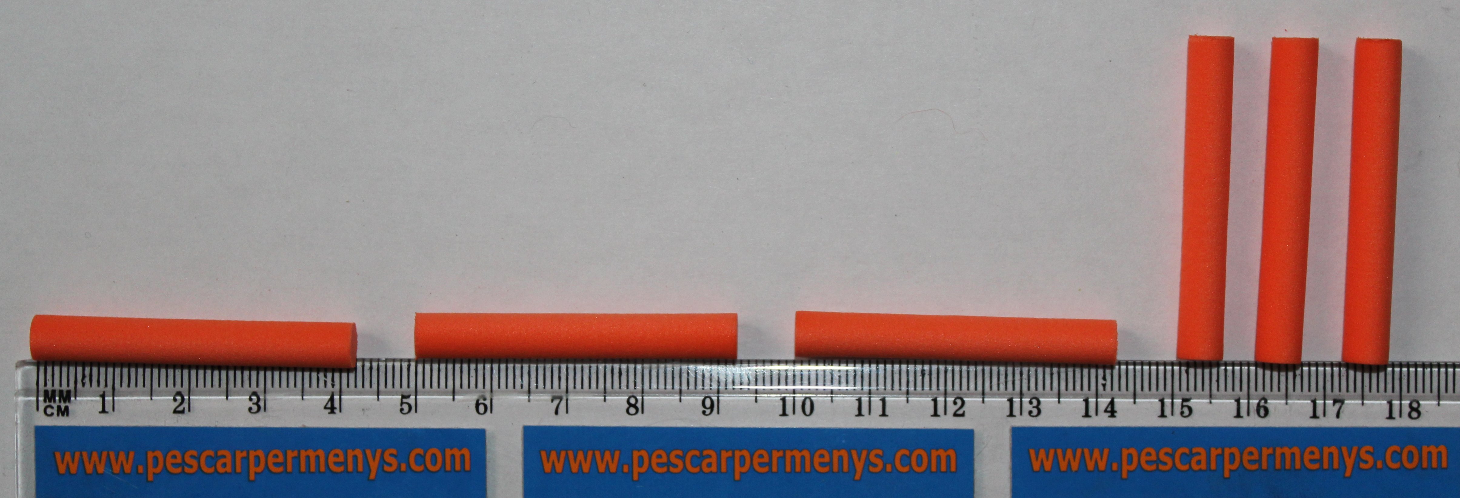 FOAM CYLINDERS 6mm ORANGE (6unidades)