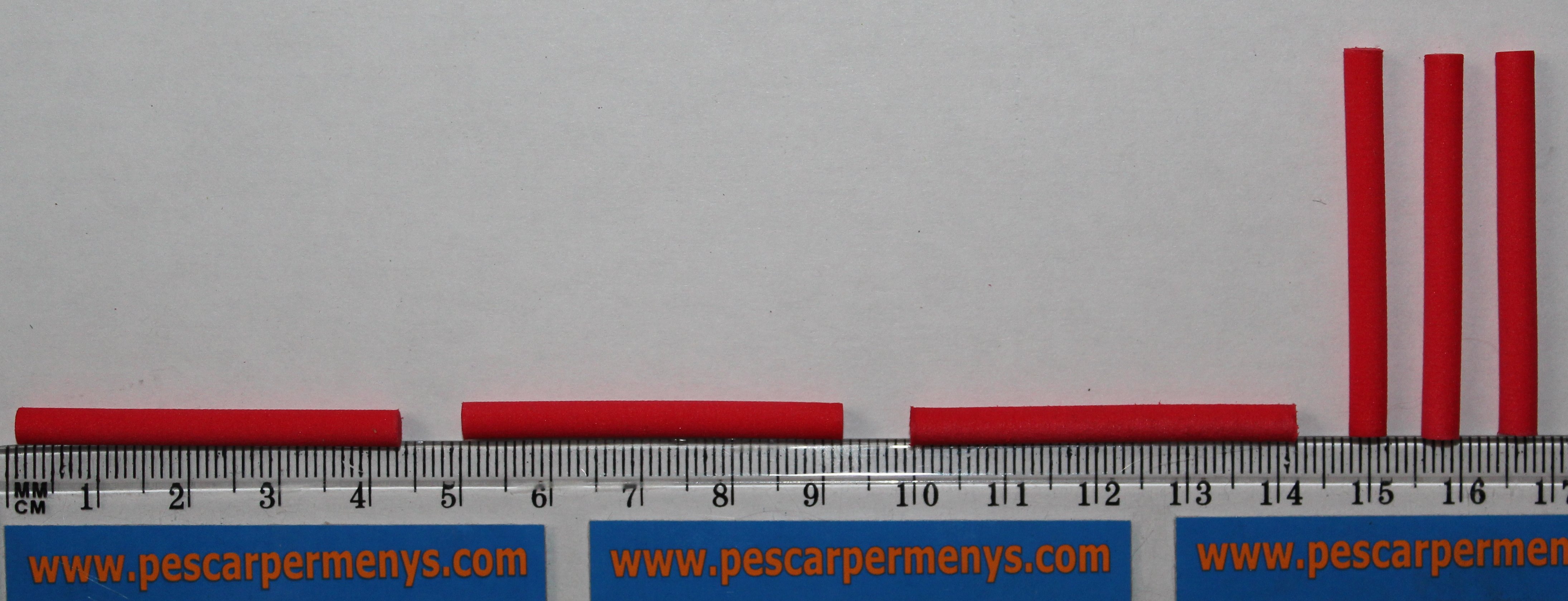 FOAM CYLINDERS 4mm RED (6unidades)