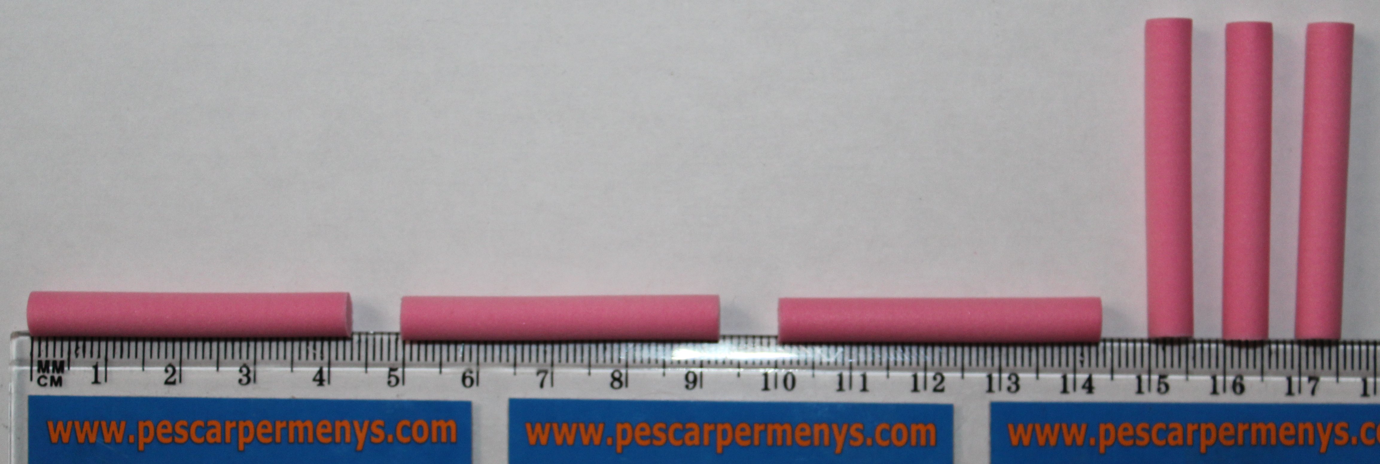 FOAM CYLINDERS 6mm PINK (6unidades)