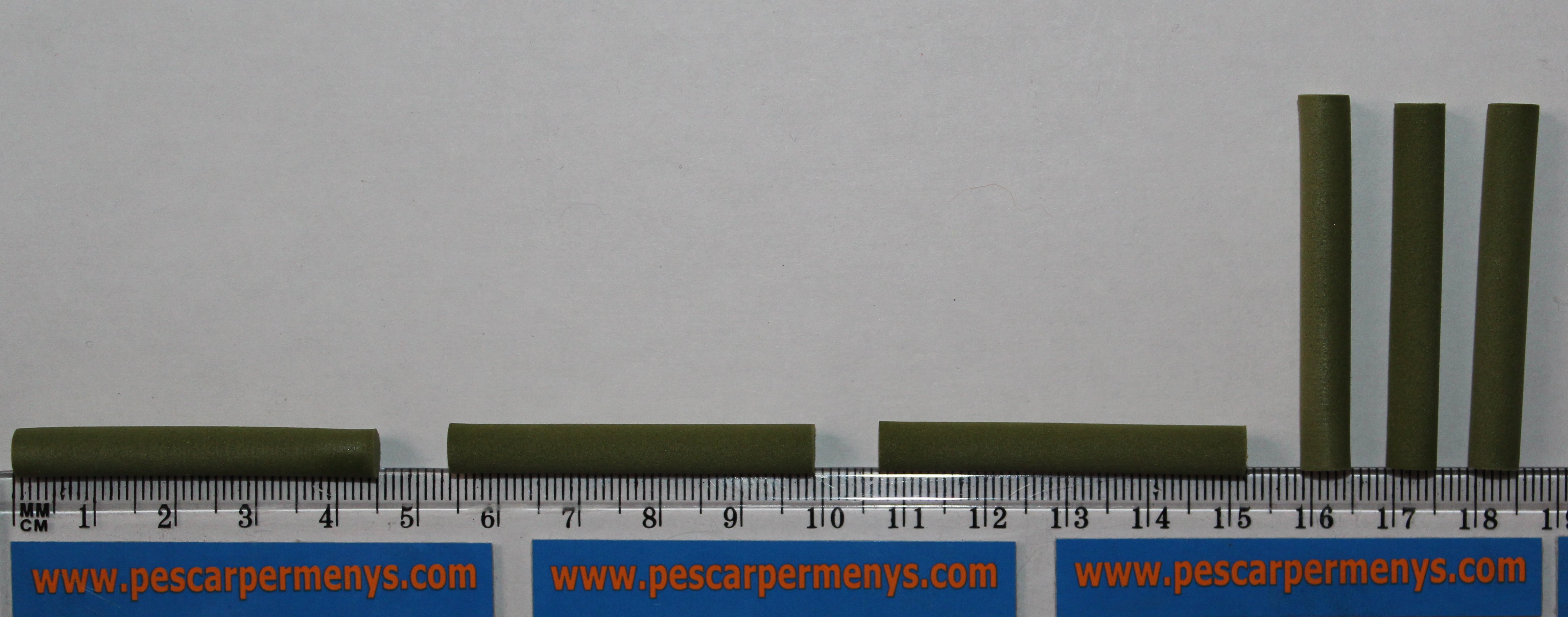 FOAM CYLINDERS 6mm OLIVE (6unidades)