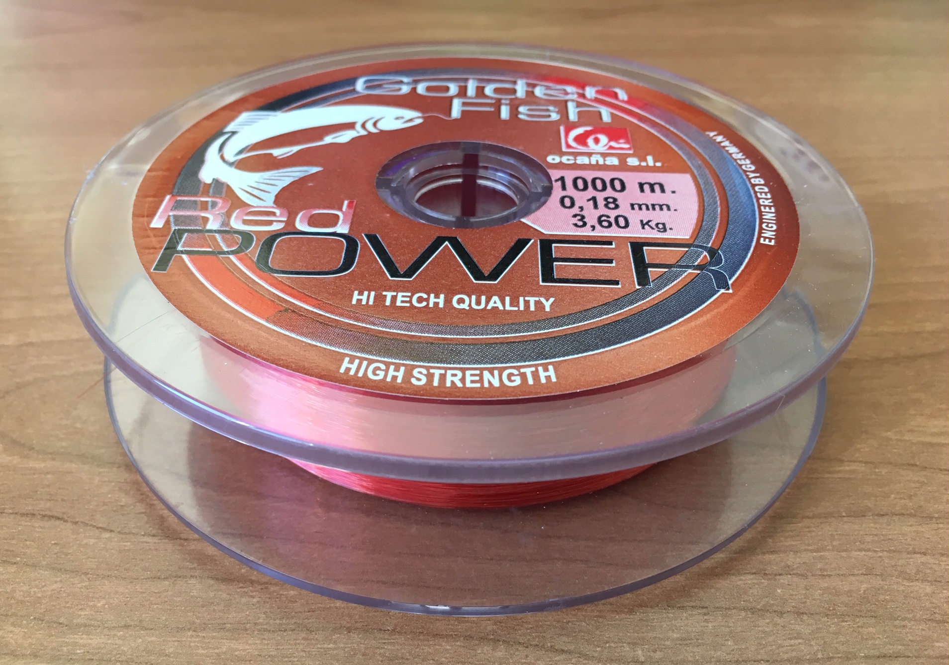 NYLON GOLDEN FISH RED POWER 1000m 0.18 mm 3.60kg