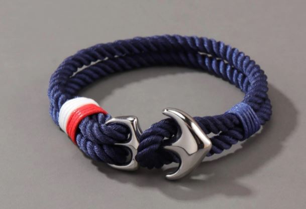 PULSERA CON DISEÑO DE ANCLA MULTICOLOR