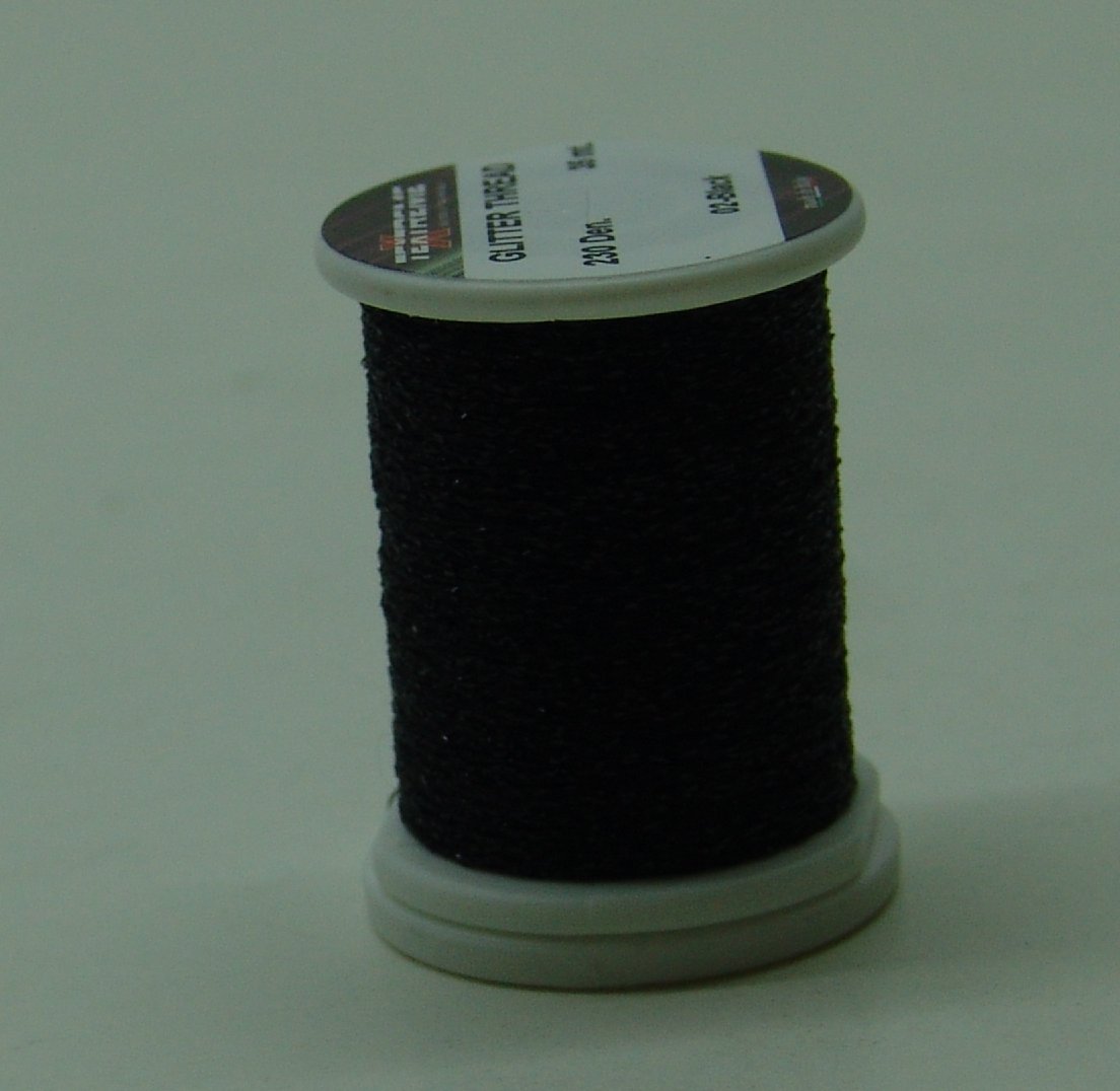 HILO MONTAJE GLITTER THREAD 35m Den.230 BLACK