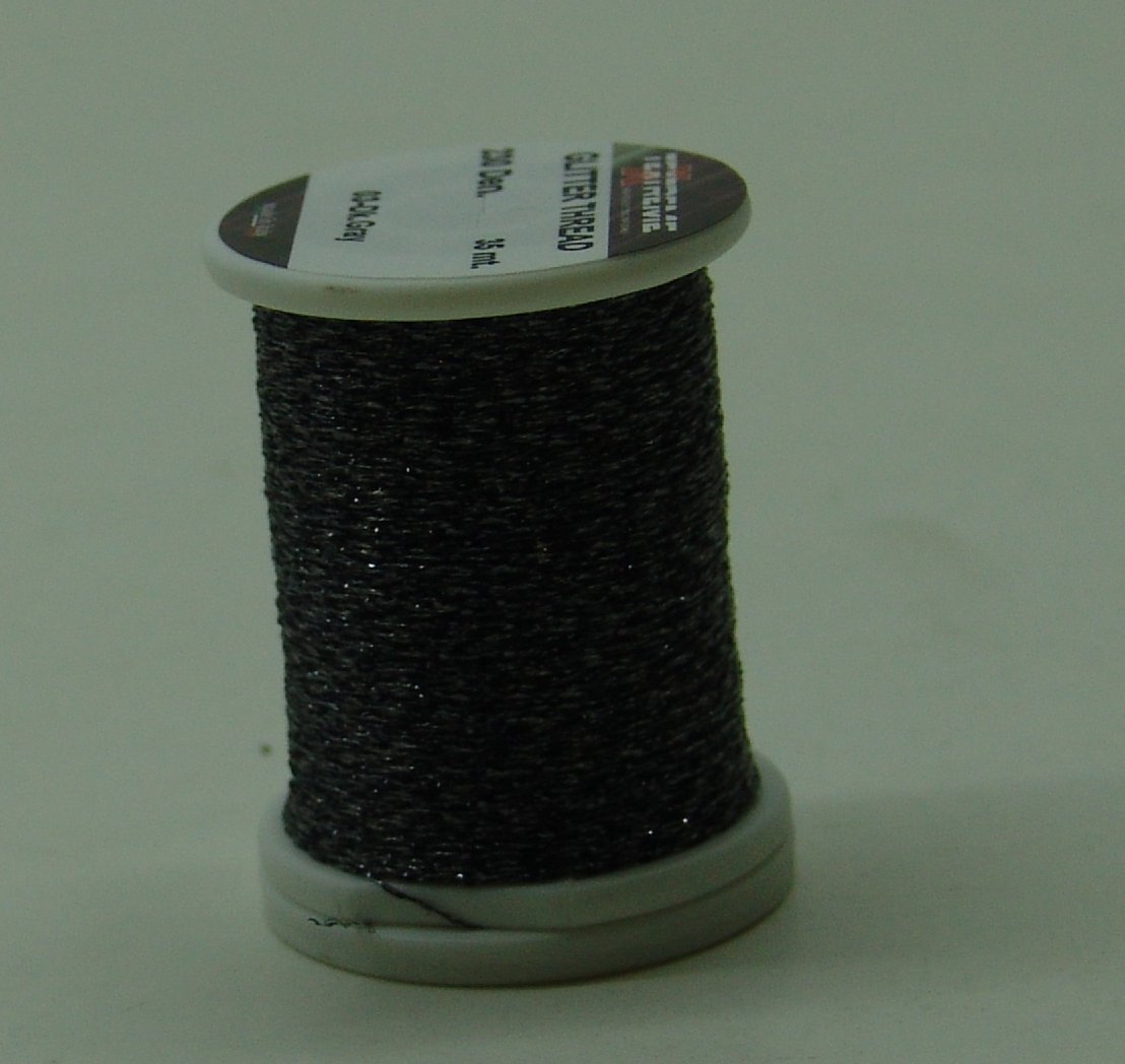 HILO MONTAJE GLITTER THREAD 35m Den.230 DK.GRAY