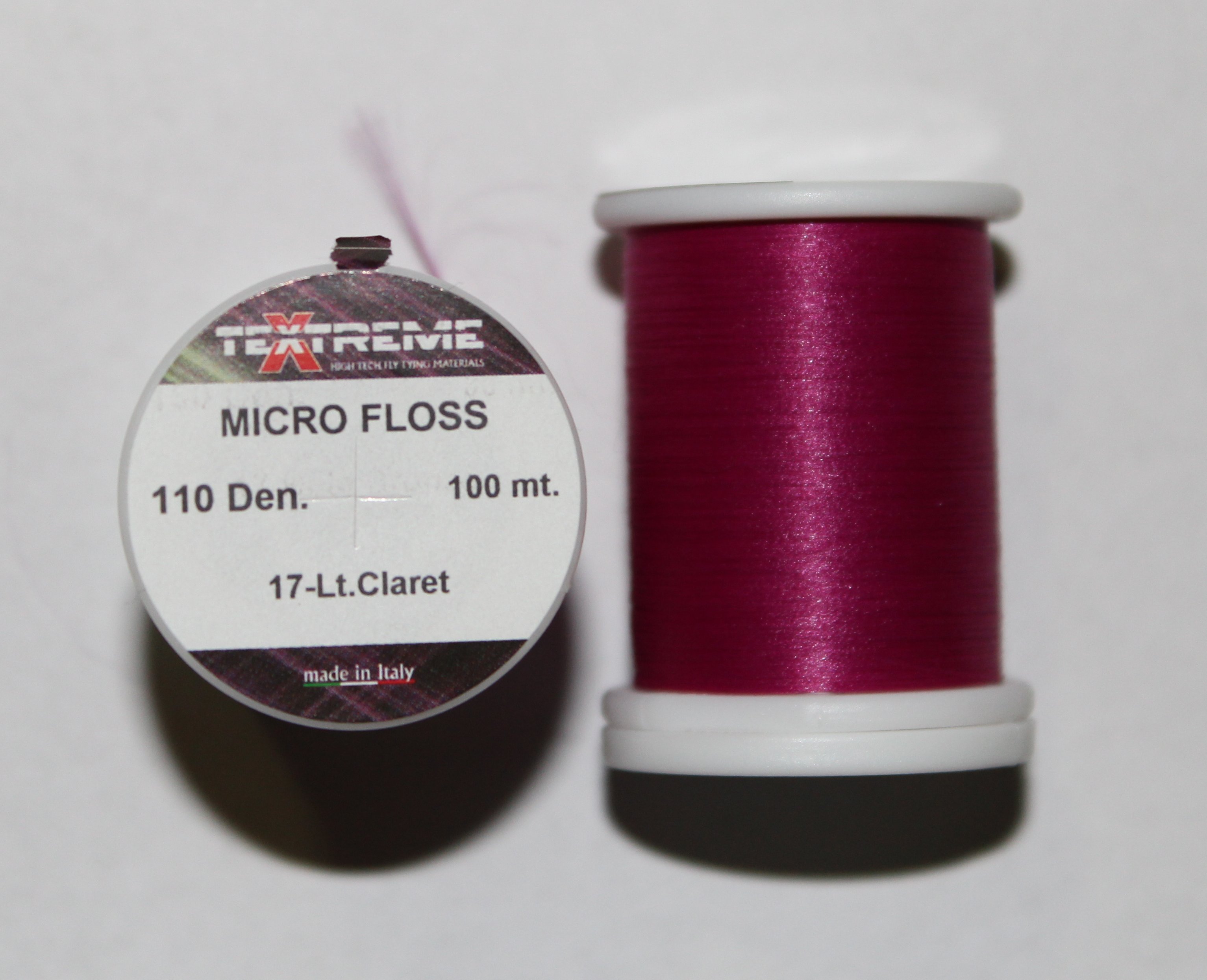 HILO DE MONTAJE MICRO FLOSS Den.110 100m Lt Claret