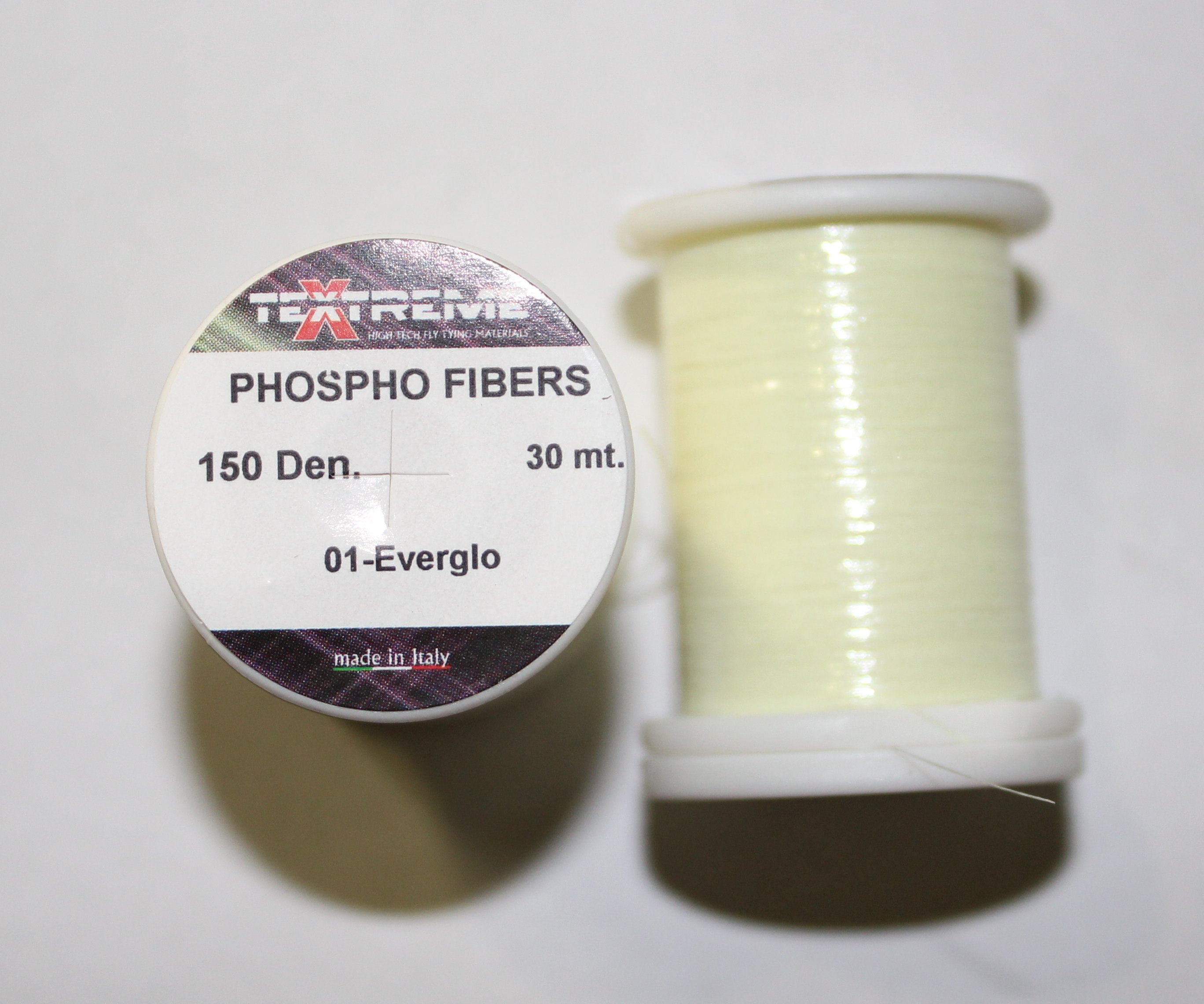 HILO MONTAJE PHOSPHO FIBERS Den.150 30m Everglo