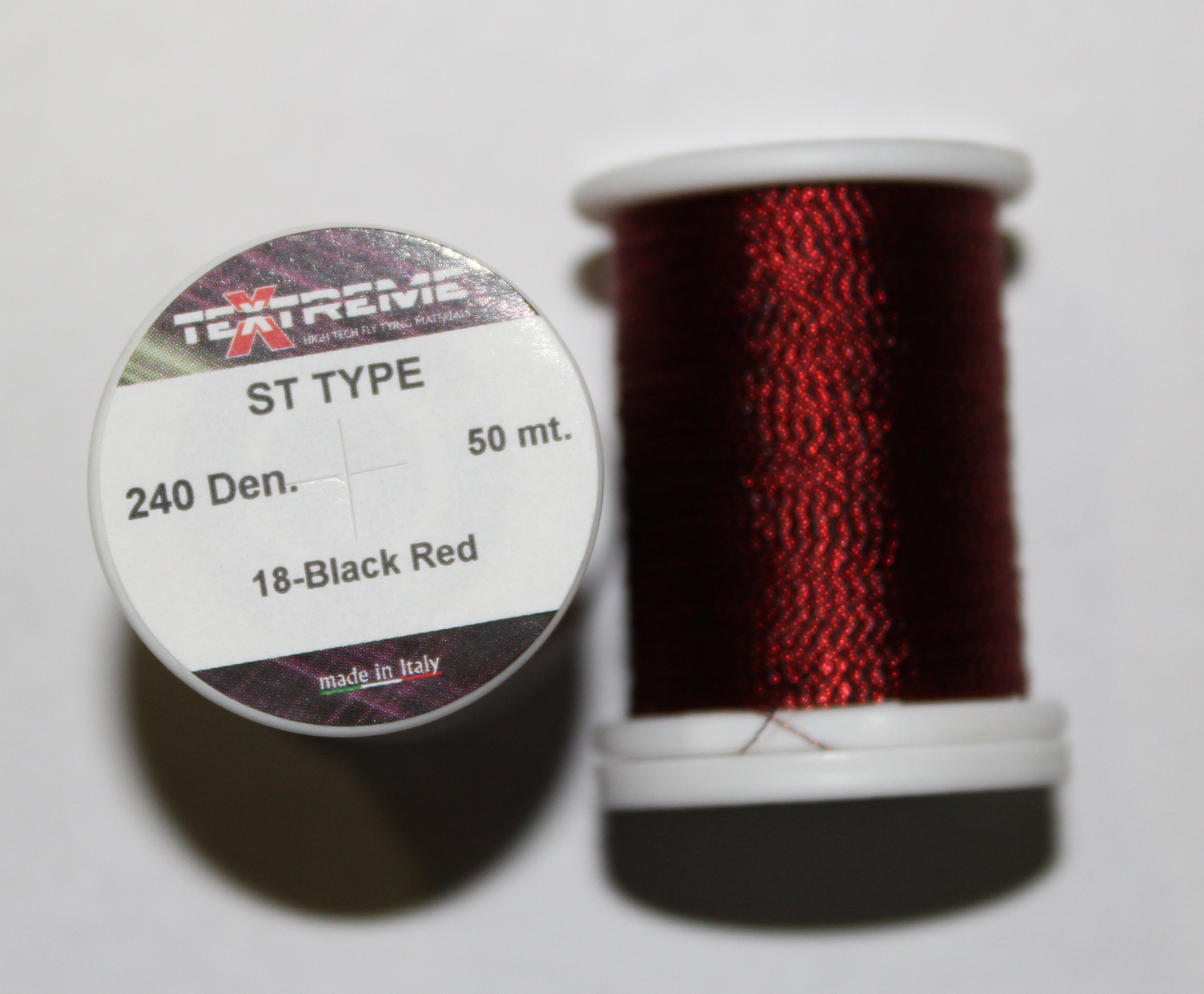 HILO DE MONTAJE ST TYPE 240Den 50m BLACK RED