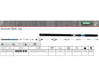 CAÑA MITCHELL AVOCET SALT JIG 180 150-300gr CAÑA MITCHELL AVOCET SALT JIG 180 150-300gr