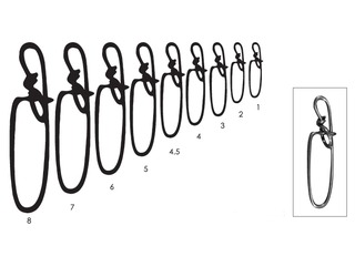 SNAP MUSTAD SLS 4 (9 unidades) 200LB SNAP MUSTAD SLS 4 (9 unidades) 200LB