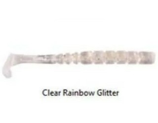 MUSTAD VINILO AJI PADDLE TAIL 50mm Clear Rainbow Glitter (12 unidades)