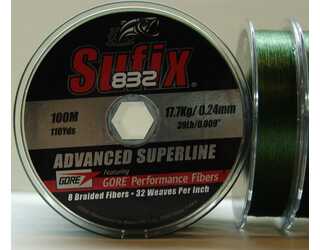 SUFIX 832 100m 0,24mm 17,7KG VERDE  SUFIX 832 100m 0,24mm 17,7KG VERDE