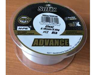 NYLON SUFIX ADVANCE CLEAR 300m 0,18mm 3,4kg  NYLON SUFIX ADVANCE CLEAR 300m 0,18mm 3,4kg