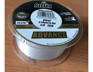 NYLON SUFIX ADVANCE CLEAR 300m 0,28 mm 6,70kg  NYLON SUFIX ADVANCE CLEAR 300m 0,28 mm 6,70kg