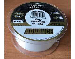 NYLON SUFIX ADVANCE CLEAR 300m 0,33 mm 9,6 kg  NYLON SUFIX ADVANCE CLEAR 300m 0,33 mm 9,6 kg