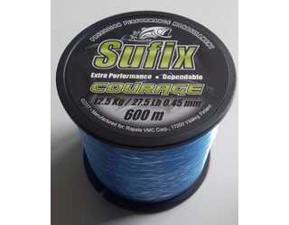 NYLON SUFIX COURAGE BLUE 600MT 0,45 mm 12,5kg 27.50LB  NYLON SUFIX COURAGE BLUE 600MT 0,45 mm 12,5kg 27.50LB