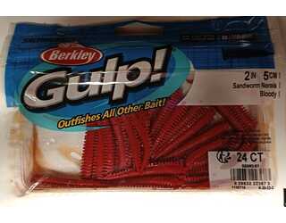 VINILO BERKLEY GULP SALTWATER SANDWORM 5cm (24 unidades) 2IN BLOODY RQ VINILO BERKLEY GULP SALTWATER SANDWORM 5cm (24 unidades) 2IN BLOODY RQ