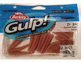 VINILO BERKLEY GULP SALTWATER SANDWORM 5cm (24 unidades) 2IN NATURL 79 VINILO BERKLEY GULP SALTWATER SANDWORM 5cm (24 unidades) 2IN NATURL 79
