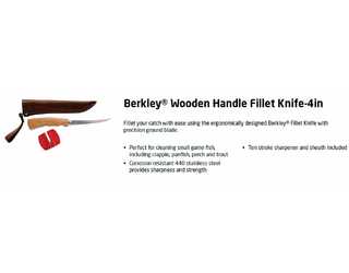FILETEADOR BERKLEY Wooden Handle Fillet Knife 10cm FILETEADOR BERKLEY Wooden Handle Fillet Knife 10cm