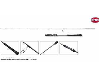 CAÑA PENN BATTALION SOLID LIGHT JIGGING K 6FT2 188 40-120G 1p1 CAÑA PENN BATTALION SOLID LIGHT JIGGING K 6FT2 188 40-120G 1p1
