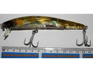 YO-ZURI CRYSTAL 3D MINNOW JOINTED F130 F1051-HAY