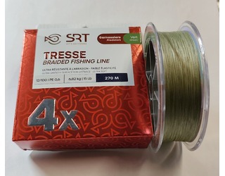 SERT SRT TRESSE BRAIDED FISHING LINE 4X GREEN PE 0.6 270m 0.12mm 15lb SERT SRT TRESSE BRAIDED FISHING LINE 4X GREEN PE 0.6 270m 0.12mm 15lb