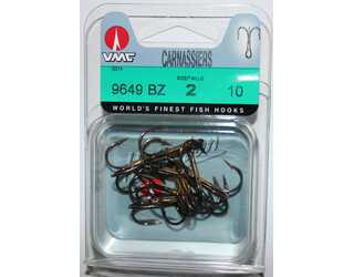 ANZUELO TRIPLE VMC 9649 BRONCE T-02 (10 unidades)  ANZUELO TRIPLE VMC 9649 BRONCE T-02 (10 unidades)