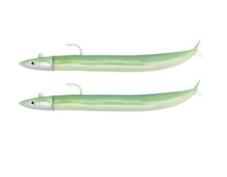 FIIISH DOBLE COMBO CRAZY SAND EEL 100 OFFSHORE 10GR PEARL GREEN