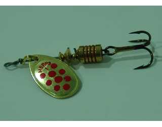 CUCHARILLA MEPPS AGLIA 1 ORO PUNTOS ROJOS CUCHARILLA MEPPS AGLIA 1 ORO PUNTOS ROJOS