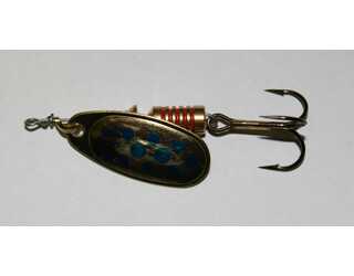 CUCHARILLA MEPPS COMET 3 ORO PUNTOS AZULES_1