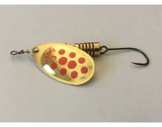 CUCHARILLA MEPPS AGLIA ANZUELO SIMPLE SIN MUERTE 3 OPR -ORO PUNTOS ROJOS CUCHARILLA MEPPS AGLIA ANZUELO SIMPLE SIN MUERTE 3 OPR -ORO PUNTOS ROJOS