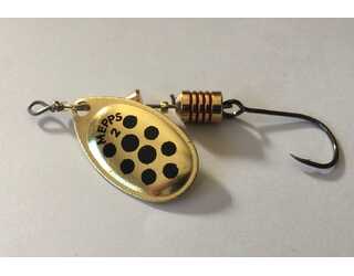 CUCHARILLA MEPPS AGLIA ANZUELO SIMPLE SIN MUERTE 2 OPN - ORO PUNTOS NEGROS CUCHARILLA MEPPS AGLIA ANZUELO SIMPLE SIN MUERTE 2 OPN - ORO PUNTOS NEGROS