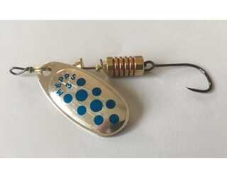 CUCHARILLA MEPPS COMET ANZUELO SIMPLE SIN MUERTE 3 PLATA PUNTOS AZULES CUCHARILLA MEPPS COMET ANZUELO SIMPLE SIN MUERTE 3 PLATA PUNTOS AZULES