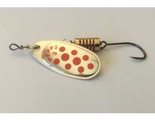 CUCHARILLA MEPPS COMET ANZUELO SIMPLE SIN MUERTE 3 PPR - PLATA PUNTOS ROJOS