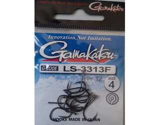 ANZUELO GAMAKATSU LS-3313F EYED HOOKS BLACK 4 (12 unidades)