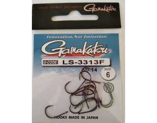 ANZUELO GAMAKATSU LS-3313F EYED HOOKS BLACK 6 (14 unidades)