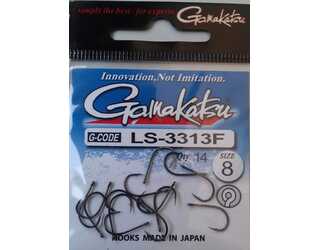 ANZUELO GAMAKATSU LS-3313F EYED HOOKS BLACK 8 (14 unidades)